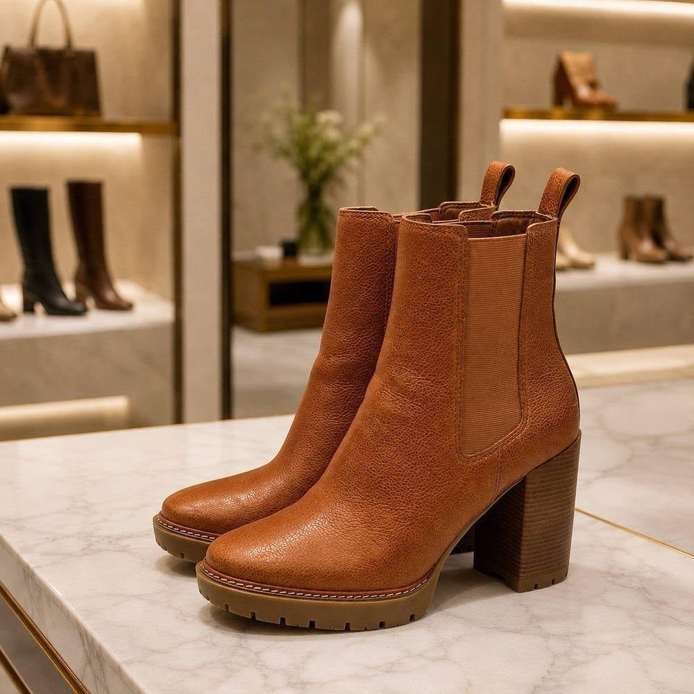 Tory Burch Carson Lug-Sole Ankle Booties Leather Capsule‎ Old Money Luxury 10